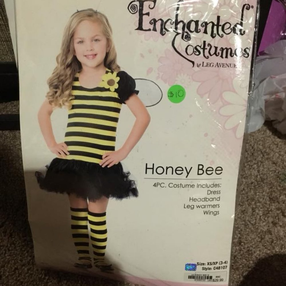 New Kids Girls Honey Bee brand new Halloween costume 1- size (extra small (3-4),